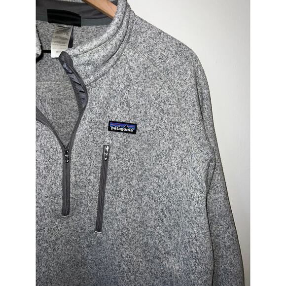 Men's Patagonia 1/4 Zip Gray Jacket Winter Outerwear Men L Large - Picture 2 of 9